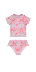 Girls pink tie dye swimsuit