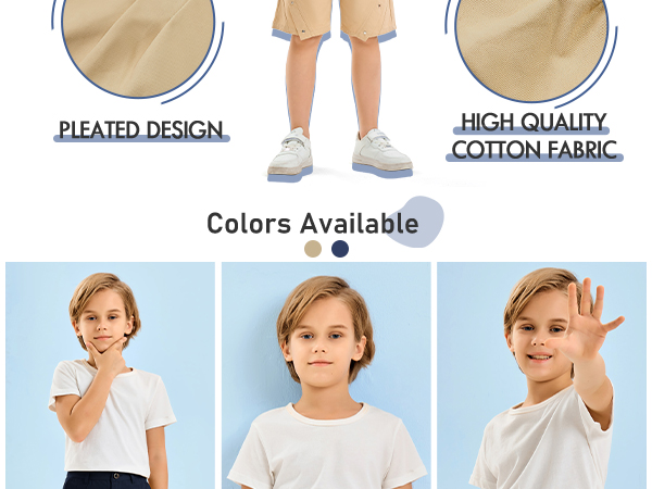 Kids Boys Riveted Fashion School Uniform Shorts 4-14 Years