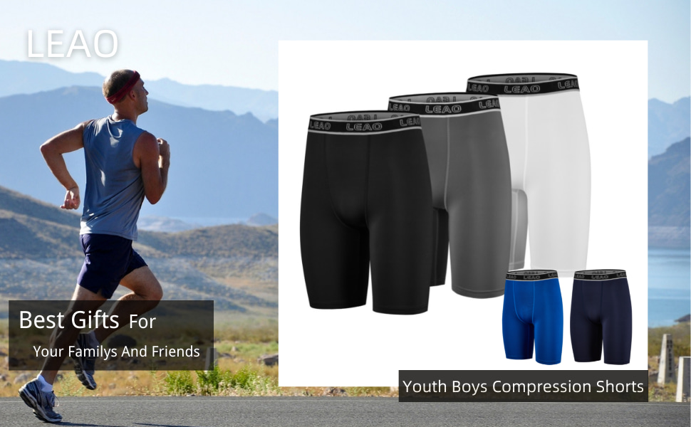 LEAO Youth Boys Compression Shorts