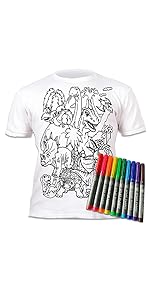 Dinosaur color in T-shirt