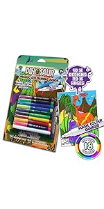 Dinosaur magic colouring book