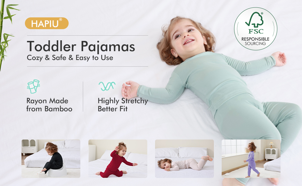 bamboo toddler kids pajamas