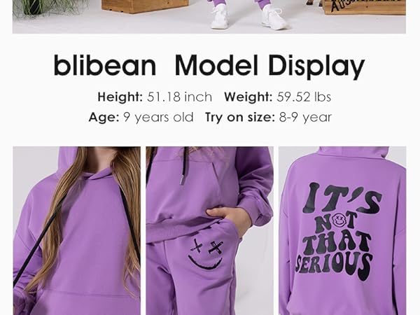 blibean boy girl kid clothes clothing long top hoodie pants size 6 7 8 9 10 11 12 13 14 15 16 years