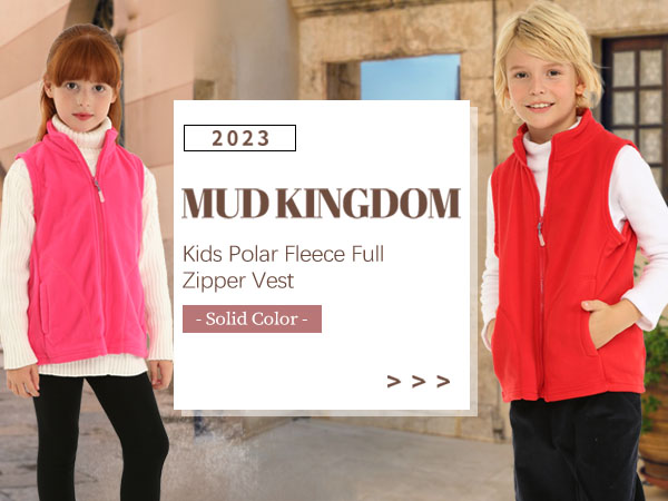 Mud Kingdom Little Boys Girls Polar Fleece Vest Jacket