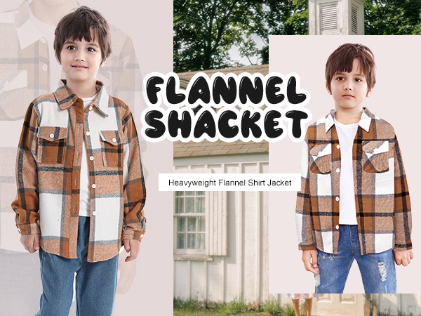 boys khaki flannel