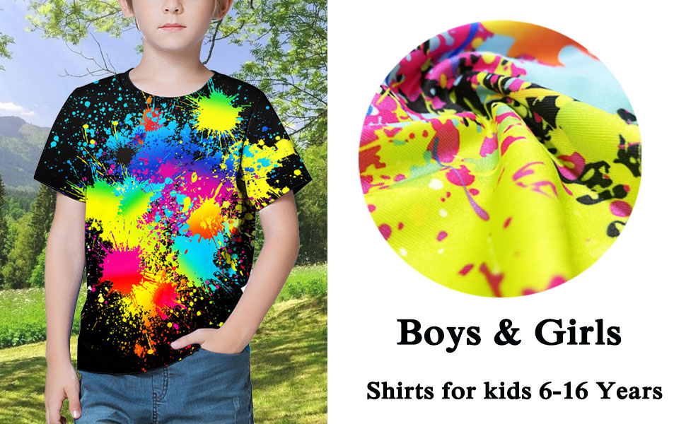 neon kids shirts