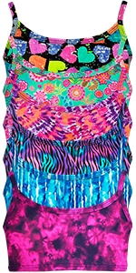 girls bikini top prints