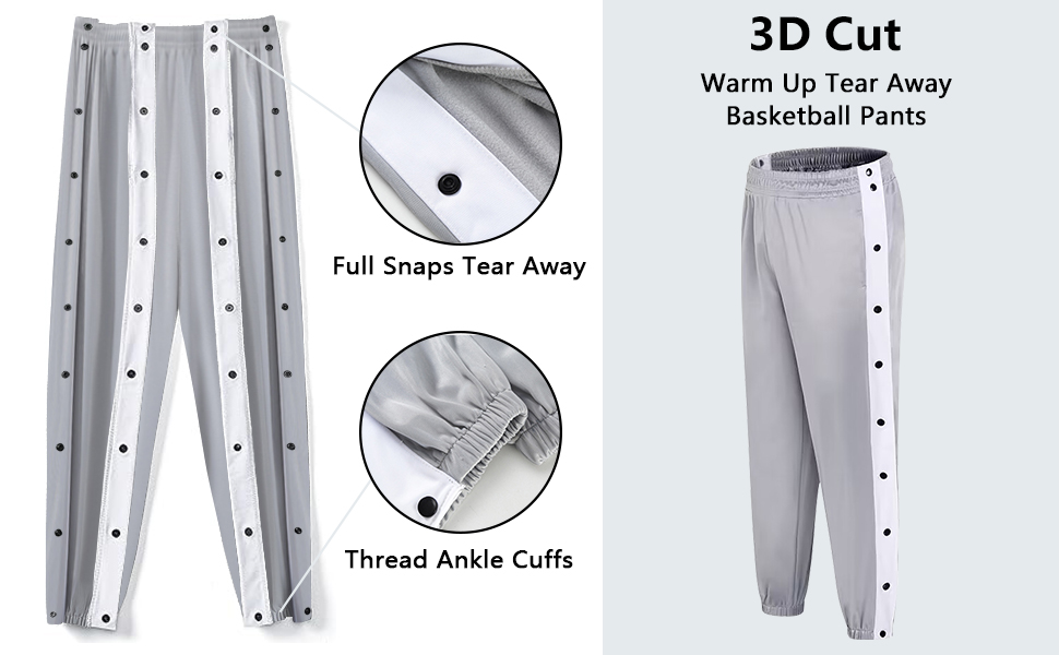 Boys Tear Away Basketball Pants