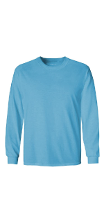 Joe&#39;s USA Men&#39;s Long Sleeve Heavy Cotton Crew Neck T-Shirts