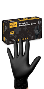 TitanFlex HD20K Black Nitrile Exam Gloves