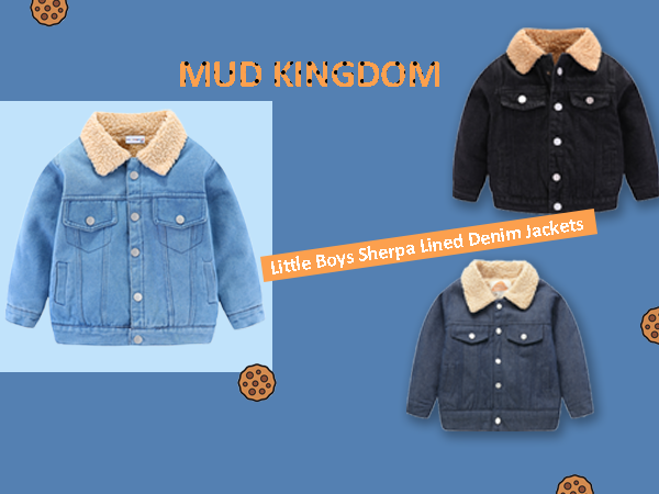 Mud Kingdom Little Boys Sherpa Lined Denim Jackets