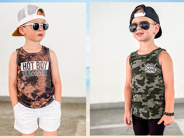 hot boy summer flamingo outfits sleeveless t-shirt elastic drawstring pocket shorts