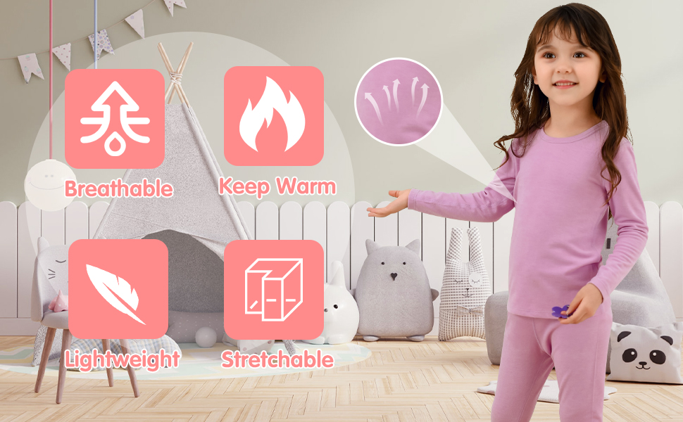 Kids Long Johns Thermal Set