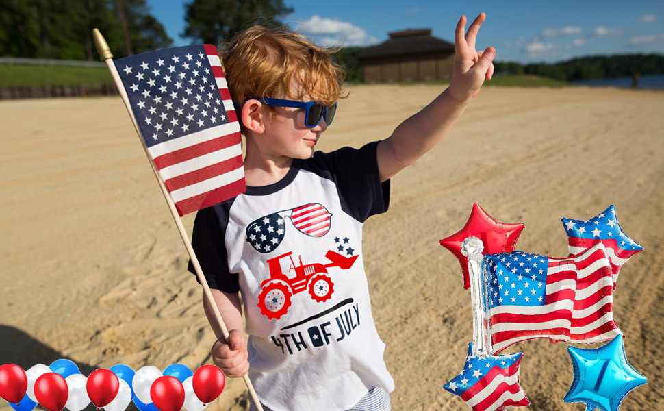 boys girls 4th of July patriotic Tshirt