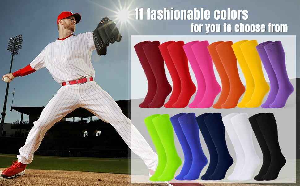 men''s baseball softball socks and belt combo 3 pairs of soccer softball socks for youth and adults