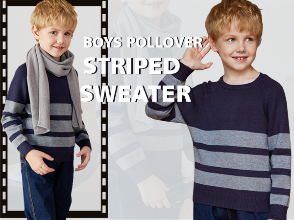 boys striped pollover sweater