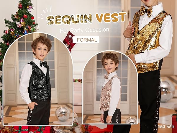 boys sequin vest