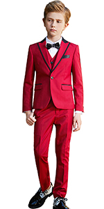 boy suit red