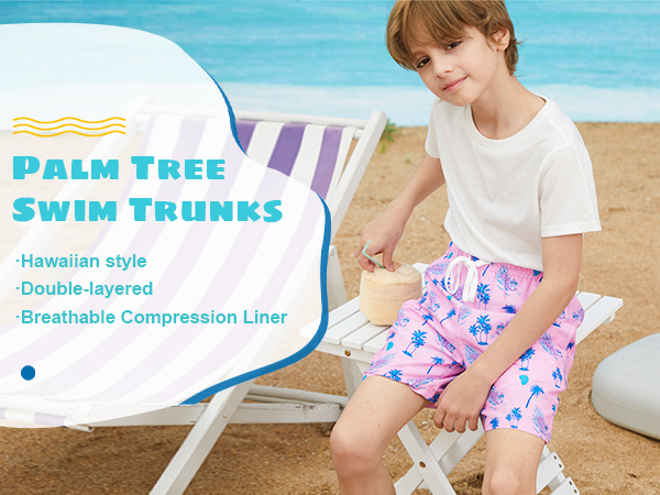 boys swim trunks with compression liner