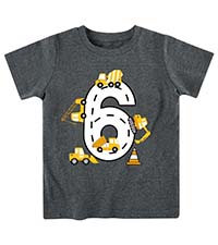 boy construction birthday tee shirt