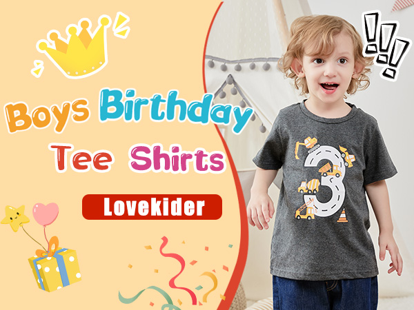 boys construction birthday t shirt