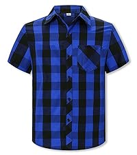 Short-Sleeved Plaid Shirt