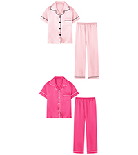 girls satin pajamas set silk pajamas set fot kids