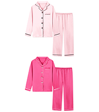 girls long pajamas set barbie pink hot pink pjs for girls