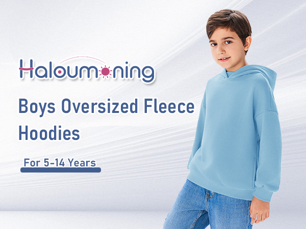 Boys Oversized Fleece Hoodies