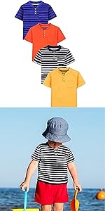 4 Pack Toddlers and Boys Cotton Short-Sleeve