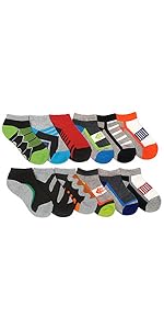 Jefferies Socks Boys Sport Tech Pattern Variety Sport Socks 12 Pair Pack