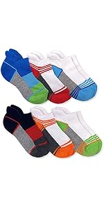 Jefferies Socks Boys Sport Tab Half Cushion Athletic Low Cut Socks 12 Pair Pack