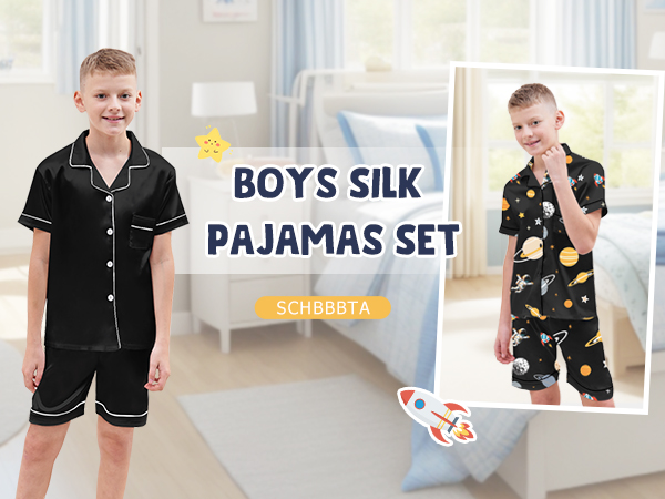 boys silk pajamas