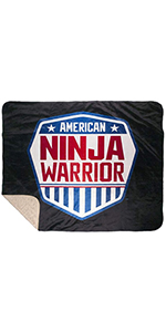 American Ninja Warrior Faux Mink Sherpa Throw Blanket