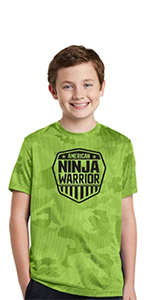 American Ninja Warrior Kids Camo Short Sleeve Performance T-Shirt