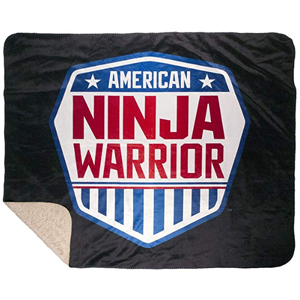 American Ninja Warrior Faux Mink Sherpa Throw Blanket,