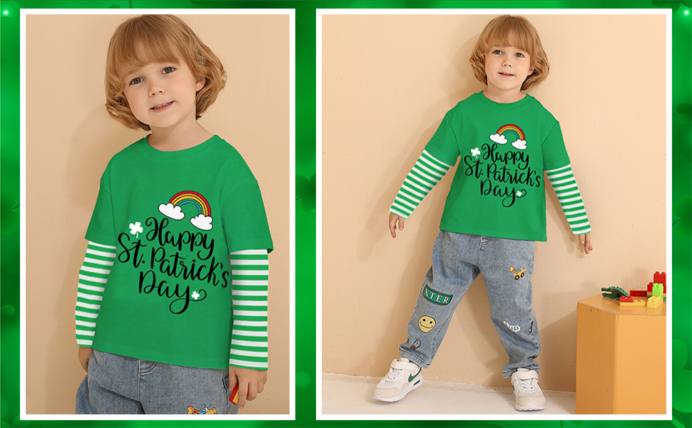 shamrock clover tshirt boy girl