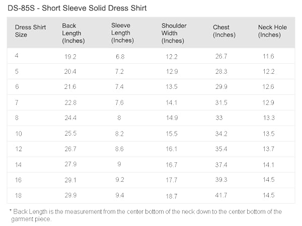 DS-85S - Size Chart - Mobile