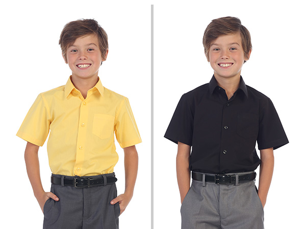 Gioberti Boy''s Short Sleeve Solid Dress Shirt