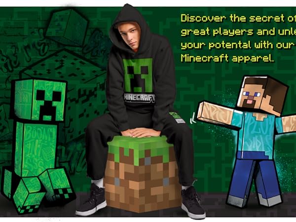 MINECRAFT CLOTHING APPAREL T-SHIRT PANTS SHORTS VARSITY HOODIES BUNDLE