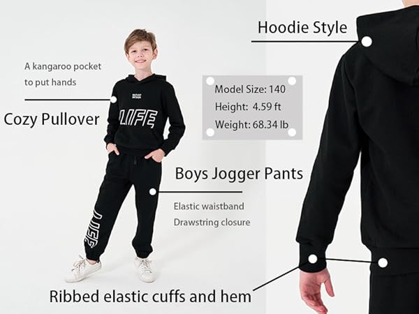 kids jogger set boys fall clothes long sleeve