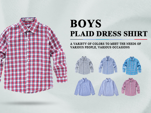 Boys Plaid Dress Shirt