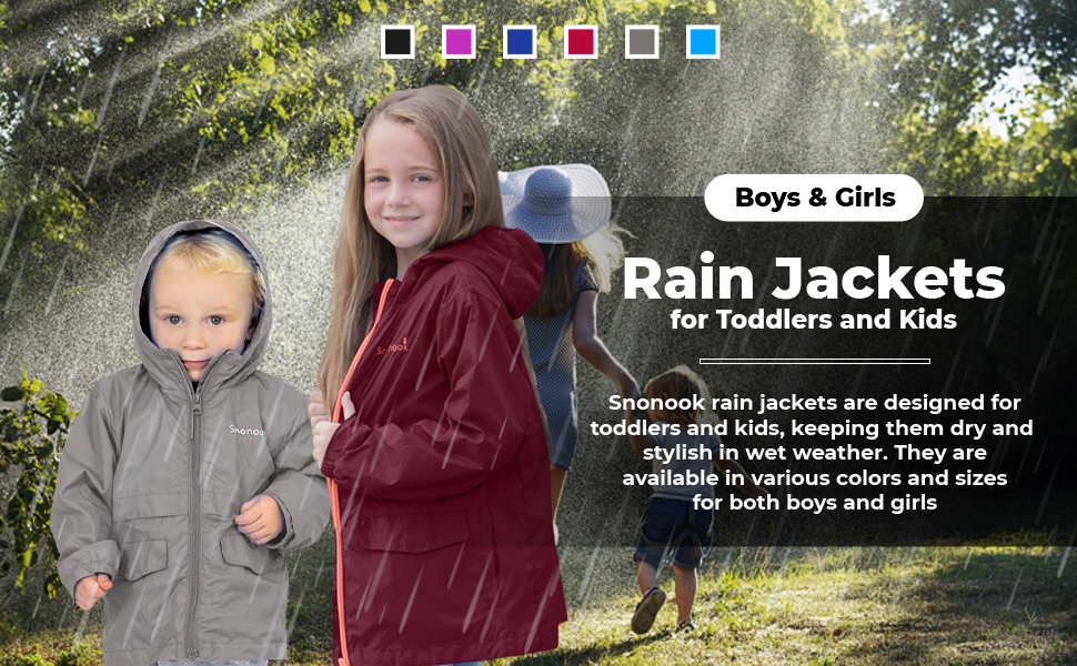 boy girl toddler rain jacket kids