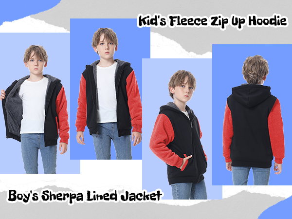 boys sherpa quarter zip pullover boys sherpa lined zip up hoodie boys hooded sweatshirts