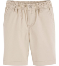 tan shorts on white background