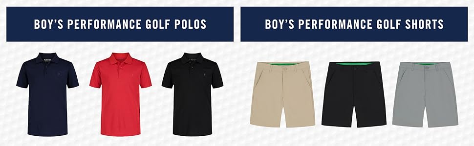 IZOD Boys'' Performance Golf Polos & Shorts