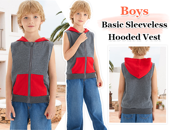 boys hooded vest