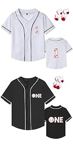 Baby Boys 1st Birthday Baseball Shirt Rookie of the One Year Old Clothes Party Gift Tee