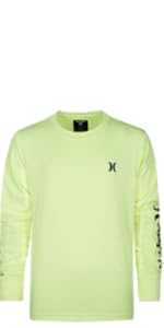 hurley boys long sleeve upf top