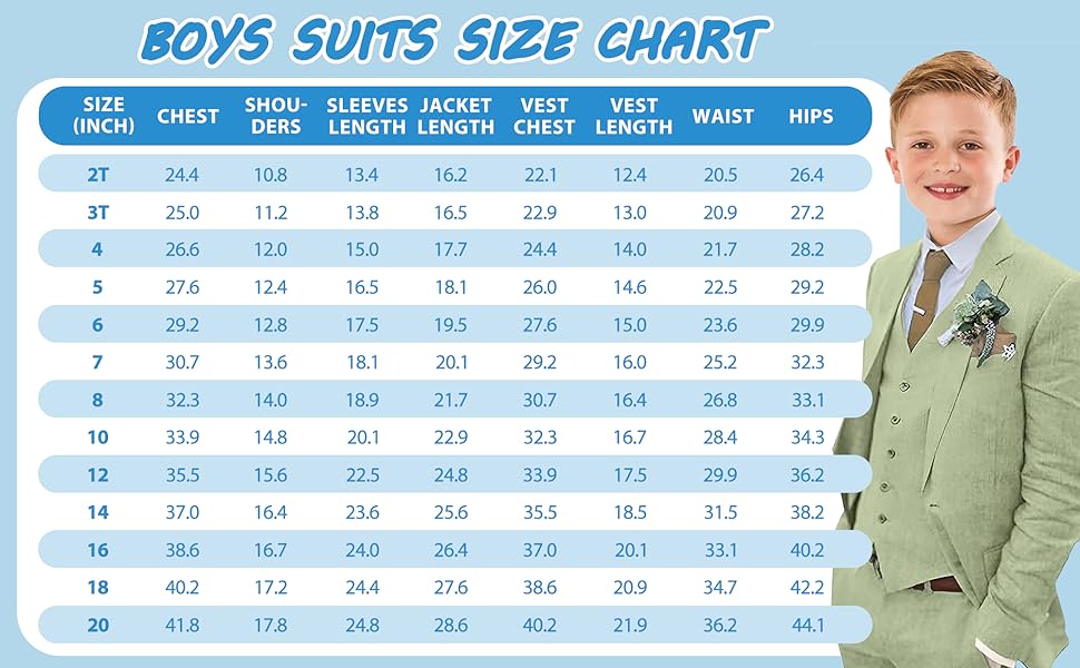 boy suit size